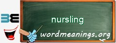 WordMeaning blackboard for nursling